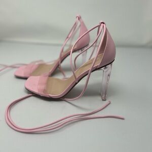 Pink Clear Heels - Size 6: Chic and Trendy Footwear